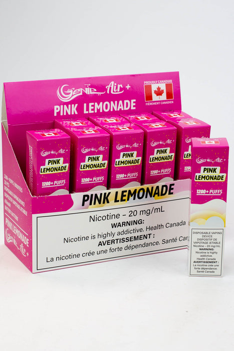 Genie Air+ disposable 1200 Puff Pod 20 mg/mL-Pink Lemonade - One Wholesale