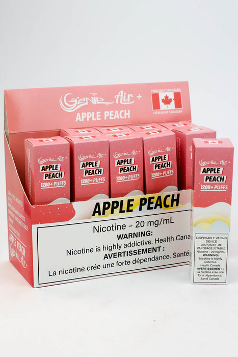Genie Air+ disposable 1200 Puff Pod 20 mg/mL-Apple Peach - One Wholesale