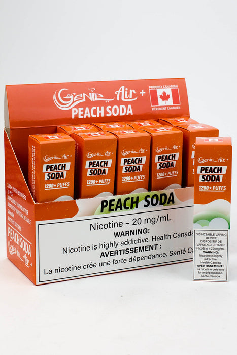 Genie Air+ disposable 1200 Puff Pod 20 mg/mL-Peach Soda - One Wholesale