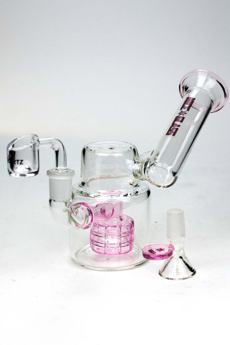7 in. NG 2-in-1 shower head bubbler-Pink - One Wholesale