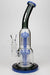 11" Infyniti dual percolator glass bubbler-Smoke-Blue - One Wholesale