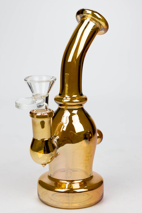 6.5" fixed 3 hole diffuser Metallic tinted bubbler-Gold - One Wholesale