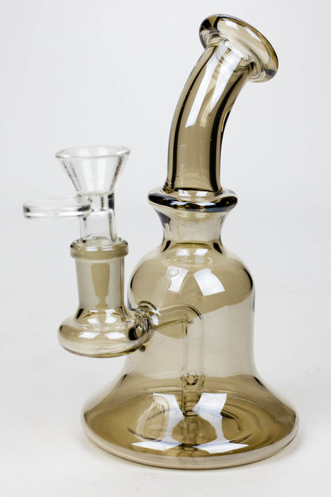 6" fixed 3 hole diffuser Metallic tinted bubbler-Smoke - One Wholesale