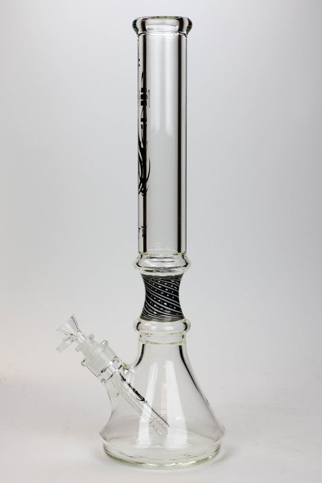17.5" Genie 9 mm curved tube beaker water bong ( GB19092 ) Glass Bong ONE