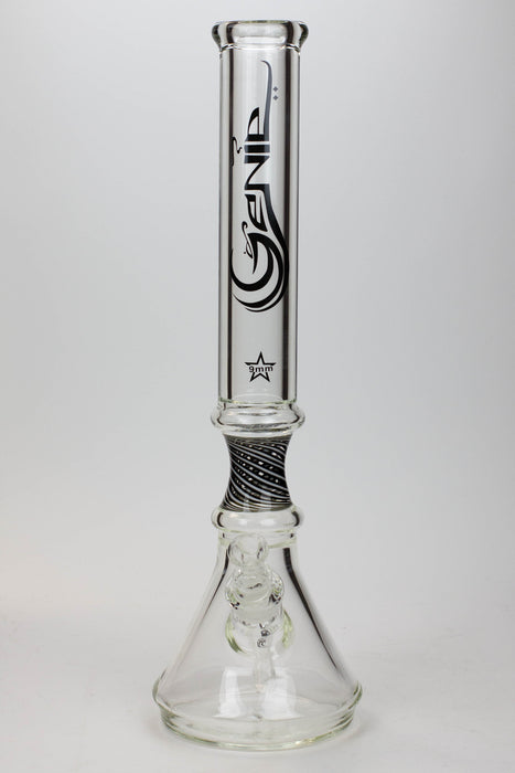 17.5" Genie 9 mm curved tube beaker water bong ( GB19092 ) Glass Bong ONE