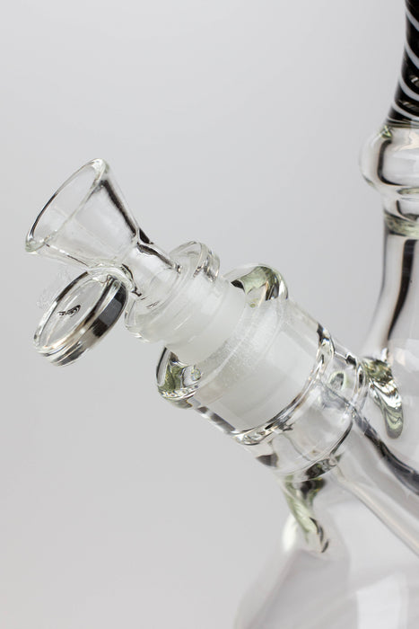 17.5" Genie 9 mm curved tube beaker water bong ( GB19092 ) Glass Bong ONE