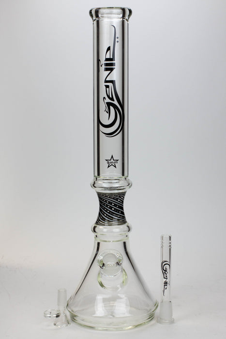 17.5" Genie 9 mm curved tube beaker water bong ( GB19092 ) Glass Bong ONE