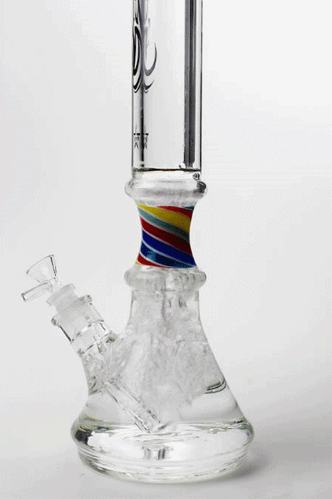 17.5" Genie 9 mm curved tube beaker water bong ( GB19092 ) Glass Bong ONE
