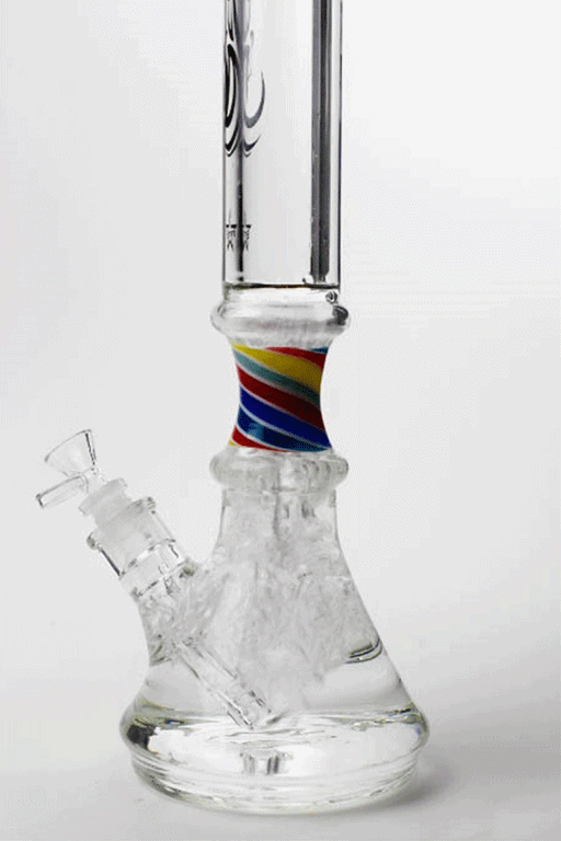 17.5" Genie 9 mm curved tube beaker water bong ( GB19092 ) Glass Bong ONE