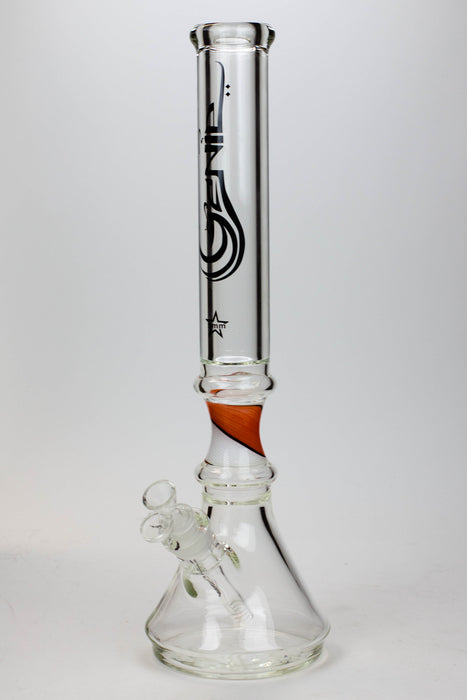 17.5" Genie 9 mm curved tube beaker water bong ( GB19092 ) Glass Bong ONE B