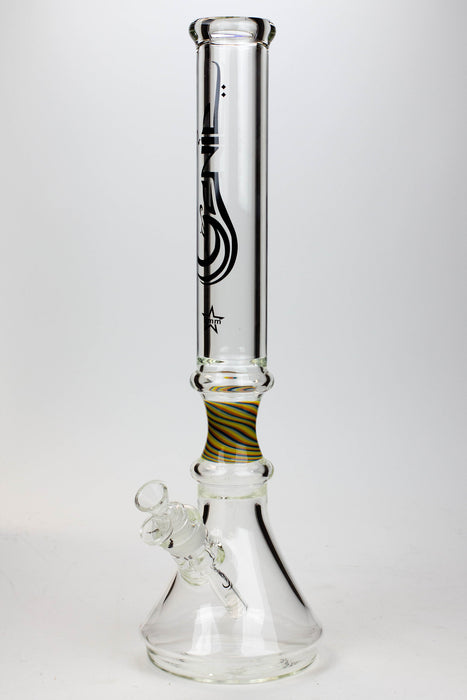 17.5" Genie 9 mm curved tube beaker water bong ( GB19092 ) Glass Bong ONE D