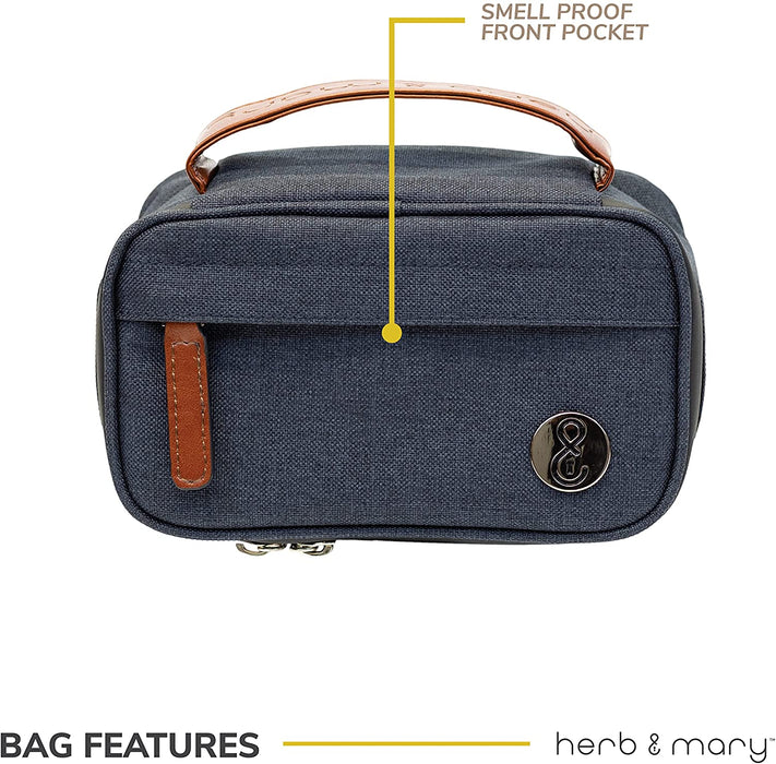 Herb & Mary Smell Proof Accessories Storage Stash Case w/Integrated Combo Lock (Small) Pouch Herb & Mary