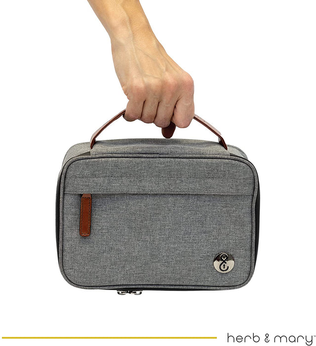 Herb & Mary | Smell Proof Accessories Storage Stash Case w/Integrated Combo Lock (Medium) Pouch Herb & Mary