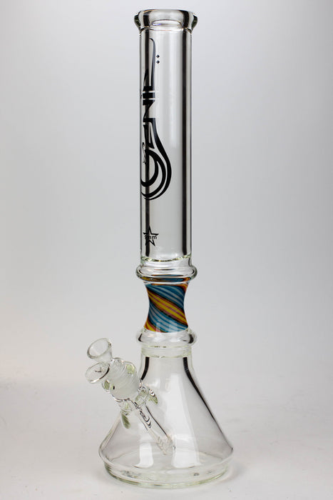 17.5" Genie 9 mm curved tube beaker water bong ( GB19092 ) Glass Bong ONE E