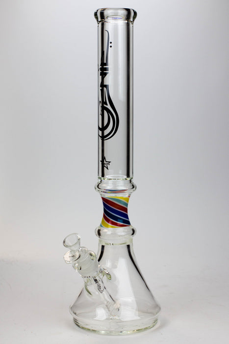 17.5" Genie 9 mm curved tube beaker water bong ( GB19092 ) Glass Bong ONE F