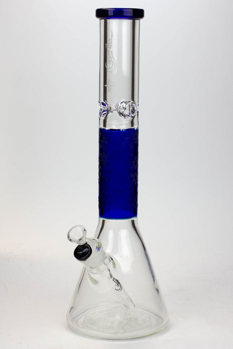 16" Genie 9 mm beaker glass water bong ( GB20022 ) Glass Bong ONE Blue