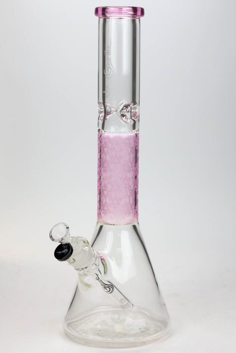 16" Genie 9 mm beaker glass water bong ( GB20022 ) Glass Bong ONE Pink