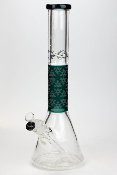 16" Genie 9 mm beaker glass water bong ( GB20022 ) Glass Bong ONE Teal