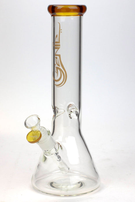 12" Genie Classic beaker glass water bong-Gold - One Wholesale