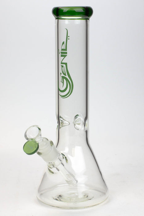 12" Genie Classic beaker glass water bong-Green - One Wholesale