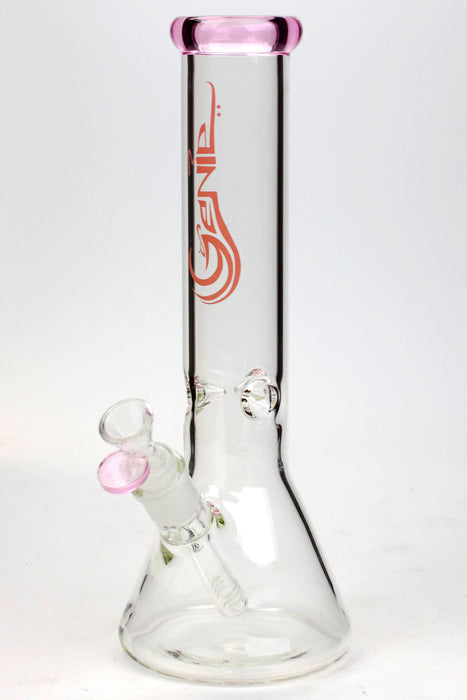12" Genie Classic beaker glass water bong-Pink - One Wholesale