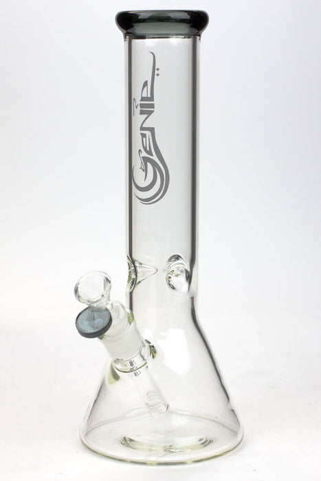 12" Genie Classic beaker glass water bong-Smoke - One Wholesale