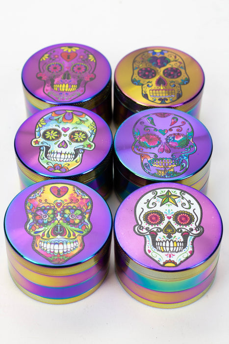 4 parts Skull rainbow grinder Box of 6- - One Wholesale