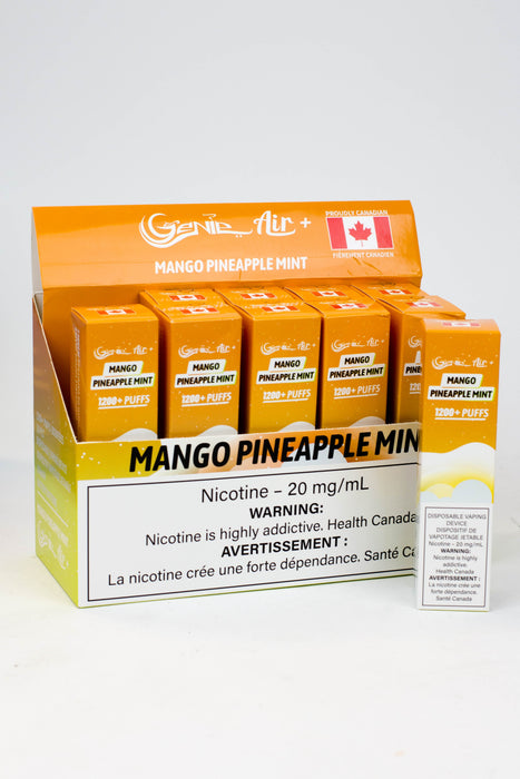 Genie Air+ disposable 1200 Puff Pod 20 mg/mL-Mango Pineapple Mint - One Wholesale