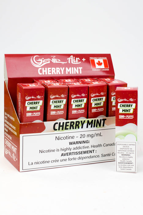 Genie Air+ disposable 1200 Puff Pod 20 mg/mL-Cherry Mint - One Wholesale