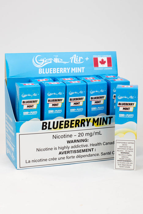 Genie Air+ disposable 1200 Puff Pod 20 mg/mL-Blueberry Mint - One Wholesale