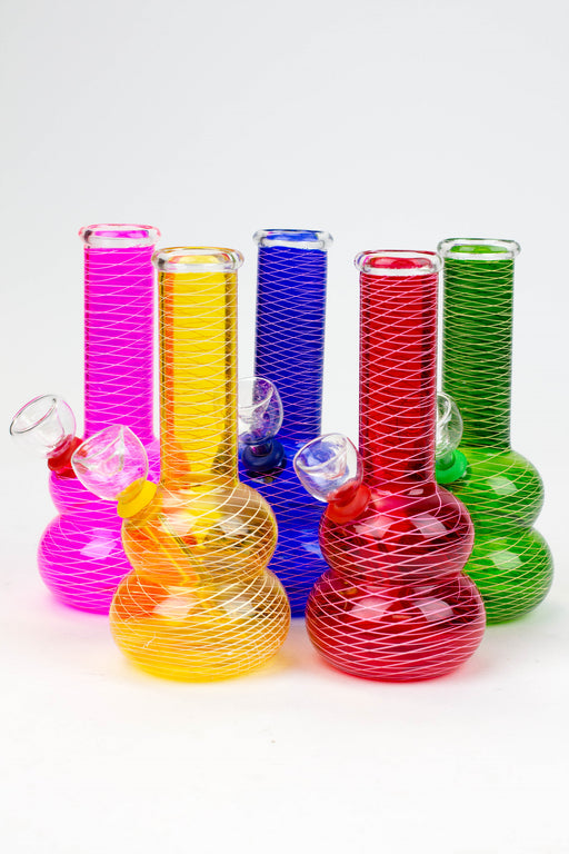 6" color glass water bong - 318 Glass Bong ONE