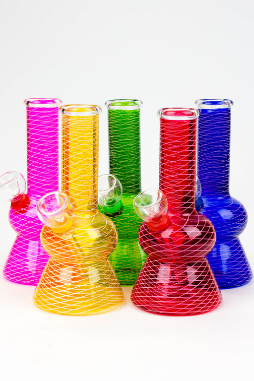 6" color glass water bong - 316- - One Wholesale