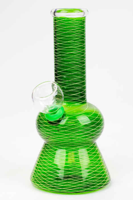 6" color glass water bong - 316-Green - One Wholesale