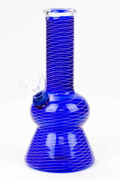 6" color glass water bong - 316-Blue - One Wholesale