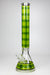 17.5" Check pattern 9 mm glass beaker bong-Green - One Wholesale