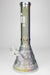 14" Infyniti embossed diamond beaker 7 mm glass bong-Clear sunshine - One Wholesale