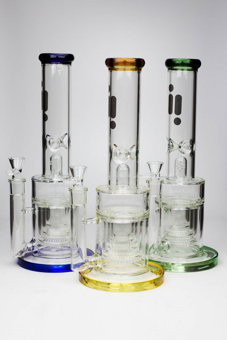 14" Infyniti triple layered honeycomb diffuser 7mm glass bong Glass Bong ONE