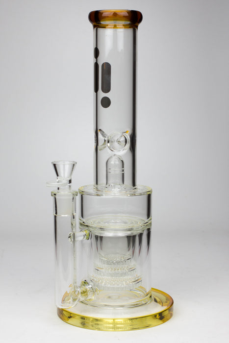 14" Infyniti triple layered honeycomb diffuser 7mm glass bong Glass Bong ONE Yellow