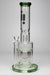 14" Infyniti triple layered honeycomb diffuser 7mm glass bong-Green - One Wholesale