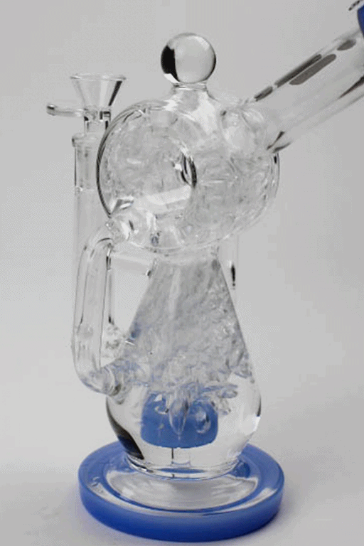 9.5" Infyniti barrel recycler with showerhead diffuser bong Glass Bong ONE