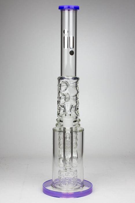 19.5" Infyniti donut diffuser 7mm glass water bong- - One Wholesale