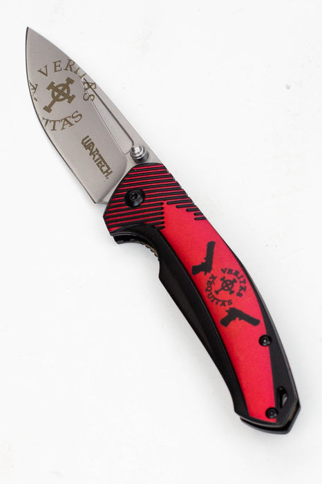 Outdoor rescue hunting knife PWT284-Red - One Wholesale