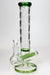 12" Infyniti Twist pattern tube inline diffused water bong Beaker Bong ONE Green