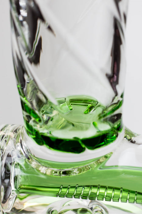 12" Infyniti Twist pattern tube inline diffused water bong Beaker Bong ONE