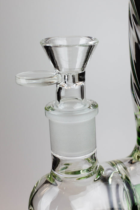 12" Infyniti Twist pattern tube inline diffused water bong Beaker Bong ONE