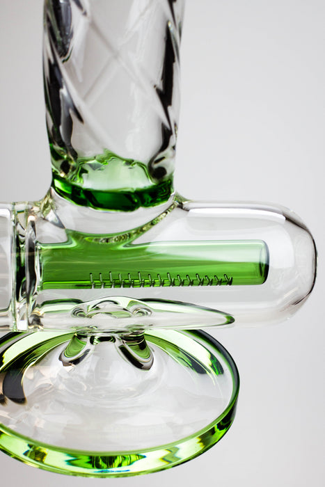 12" Infyniti Twist pattern tube inline diffused water bong Beaker Bong ONE