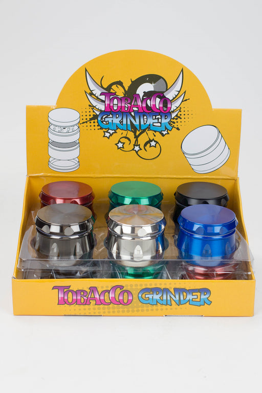 4 parts Assorted Color metal grinder Box of 12 Display Pack ONE