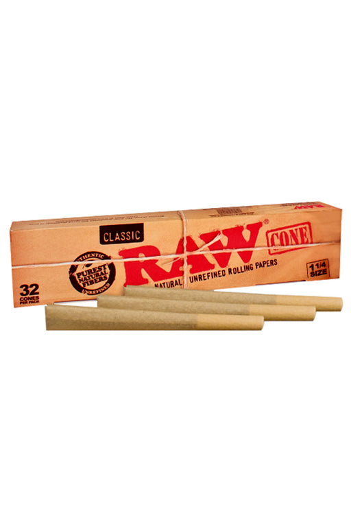 RAW PRE-ROLLED CONE 11/4 – 32/PACK- - One Wholesale