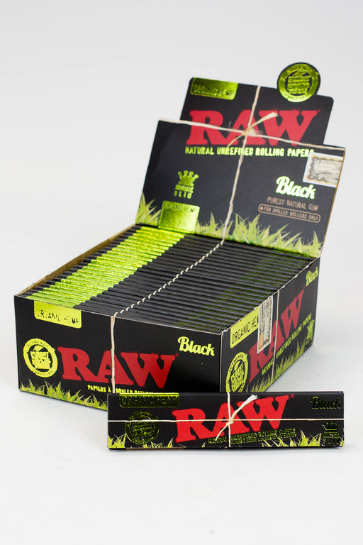 RAW Black Organic Hemp Rolling Paper-King - One Wholesale