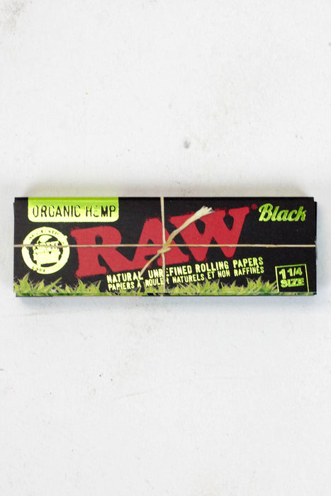 RAW Black Organic Hemp Rolling Paper- - One Wholesale